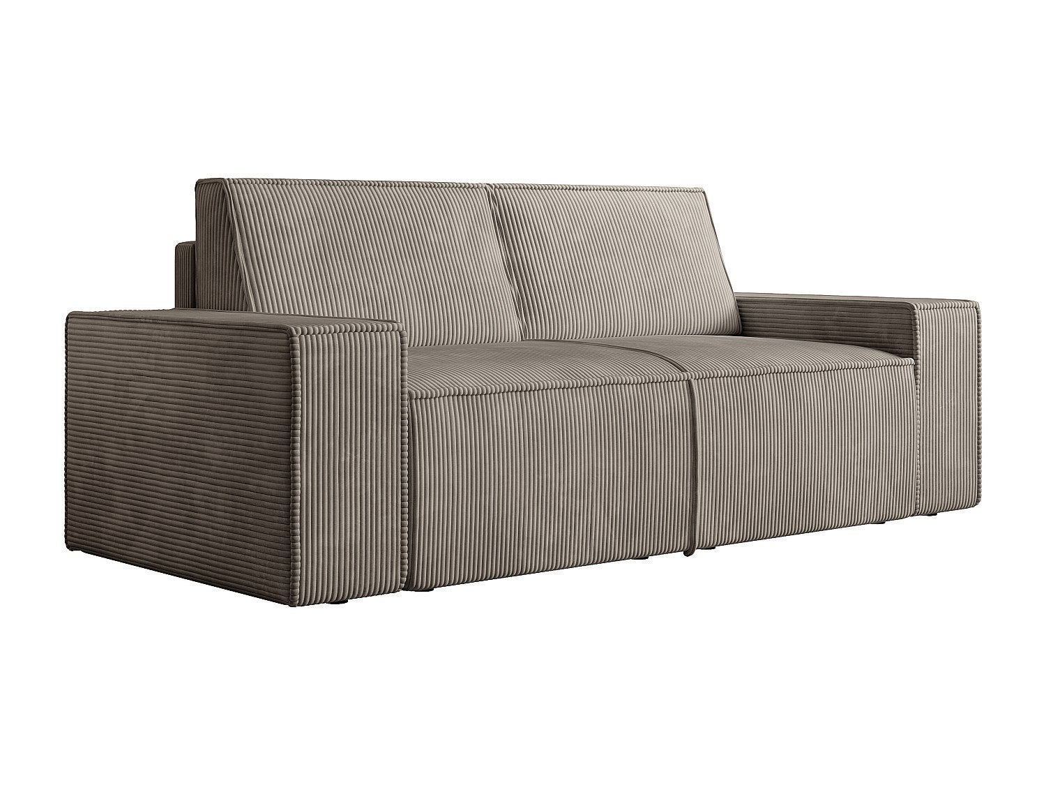 Kanapa 3-osobowa z sztruksu w kolorze taupe AMELIA