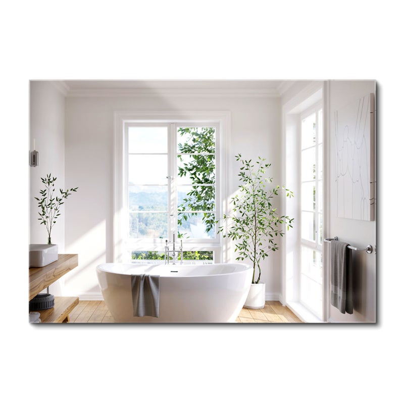Bardzo duże lustro ścienne prostokątne 100 cm x 70 cm nowoczesne, dekoracyjne lustro do wnętrz współczesnych – ArtPrintCave