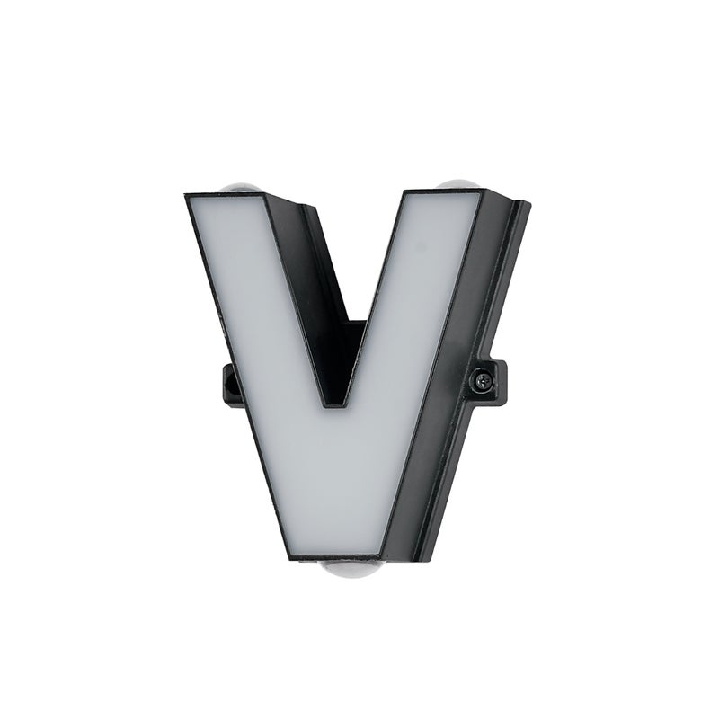 V Letter, 220V Aluminiowa lampa ścienna z napisem 13 * 5,5 cm