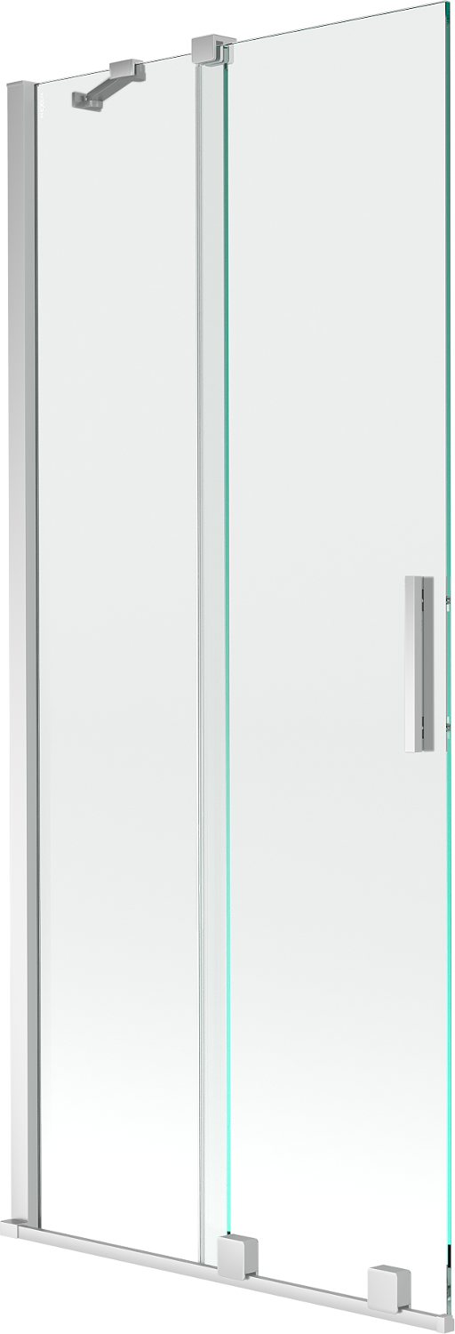 Mexen Velar parawan nawannowy 2-skrzydłowy rozsuwany 80 x 150 cm, transparent, chrom - 896-080-000-01-01
