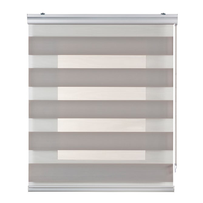 Roleta Dzień i Noc Premium, z aluminiowym wykończeniem, jasnoszara, 200x250cm