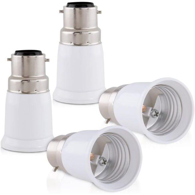 4x adapter gniazda - konwerter gniazda B22 na E27 - gniazdo bagnetowe do żarówek halogenowych LED