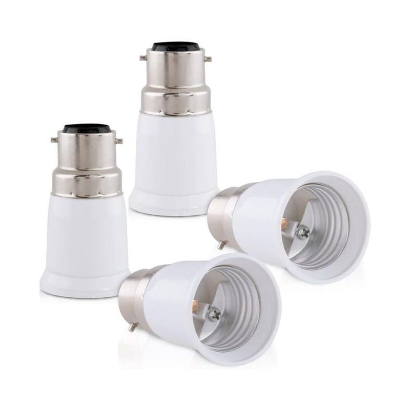 4x adapter gniazda - konwerter gniazda B22 na E27 - gniazdo bagnetowe do żarówek halogenowych LED