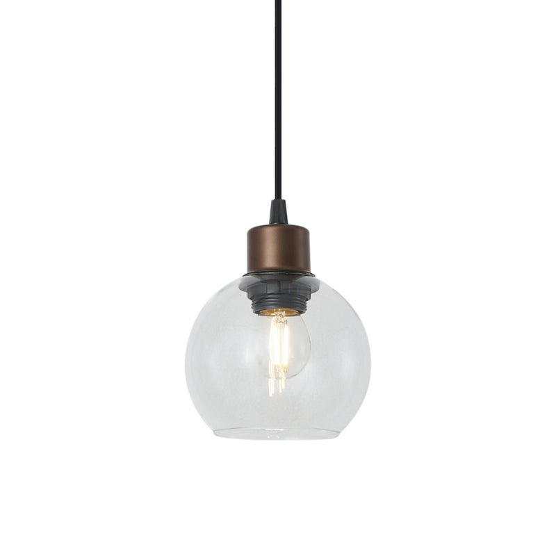 Qazqa nowoczesny oświetlenie szynowe - Iconic Lava - brąz, max. 15w, kompatybilny z żarówką LED, e27, 13cm oświetlenie