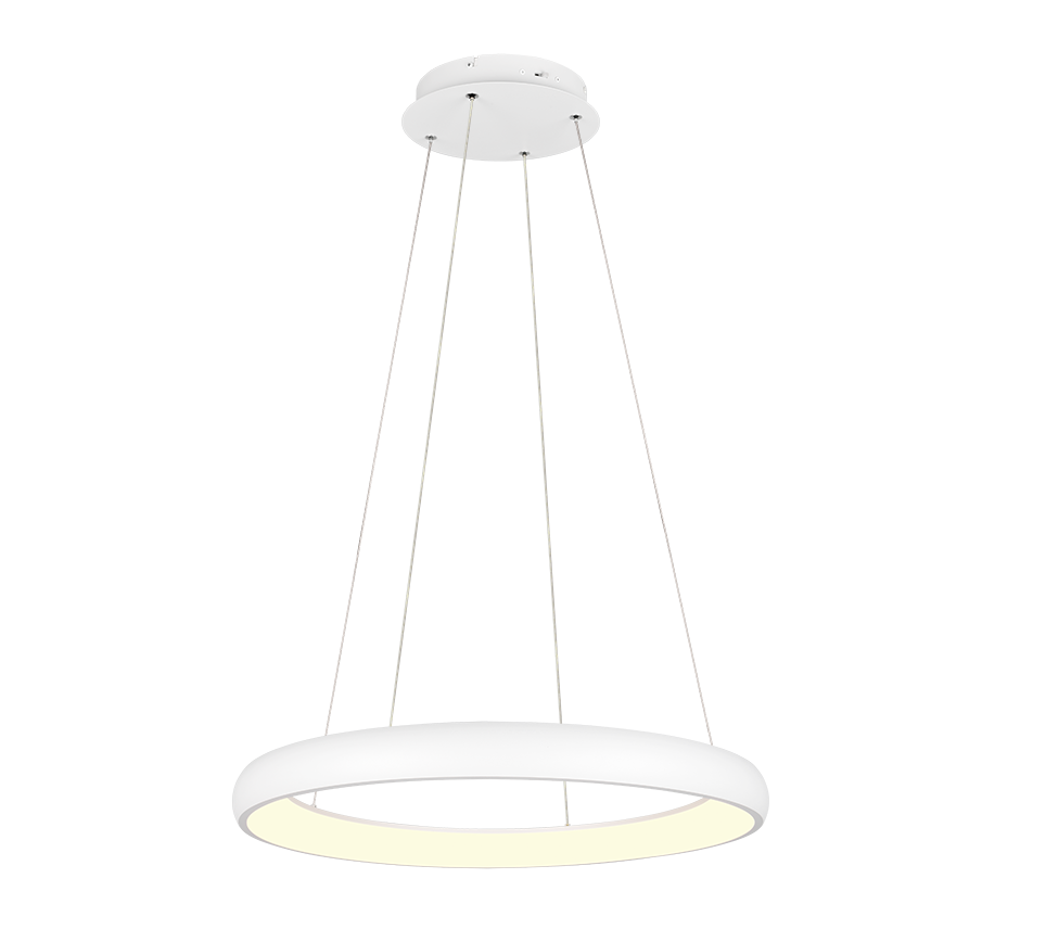 Lampa wisząca nowoczesna do salonu biała ring Ø75cm zmienna barwa LED 59W CARDONA Trio