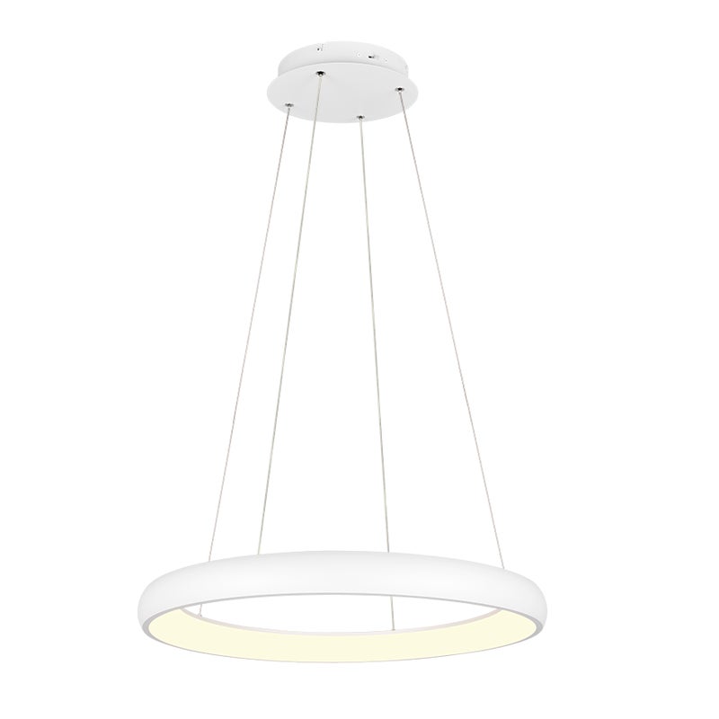 Lampa wisząca nowoczesna do salonu biała ring Ø75cm zmienna barwa LED 59W CARDONA Trio