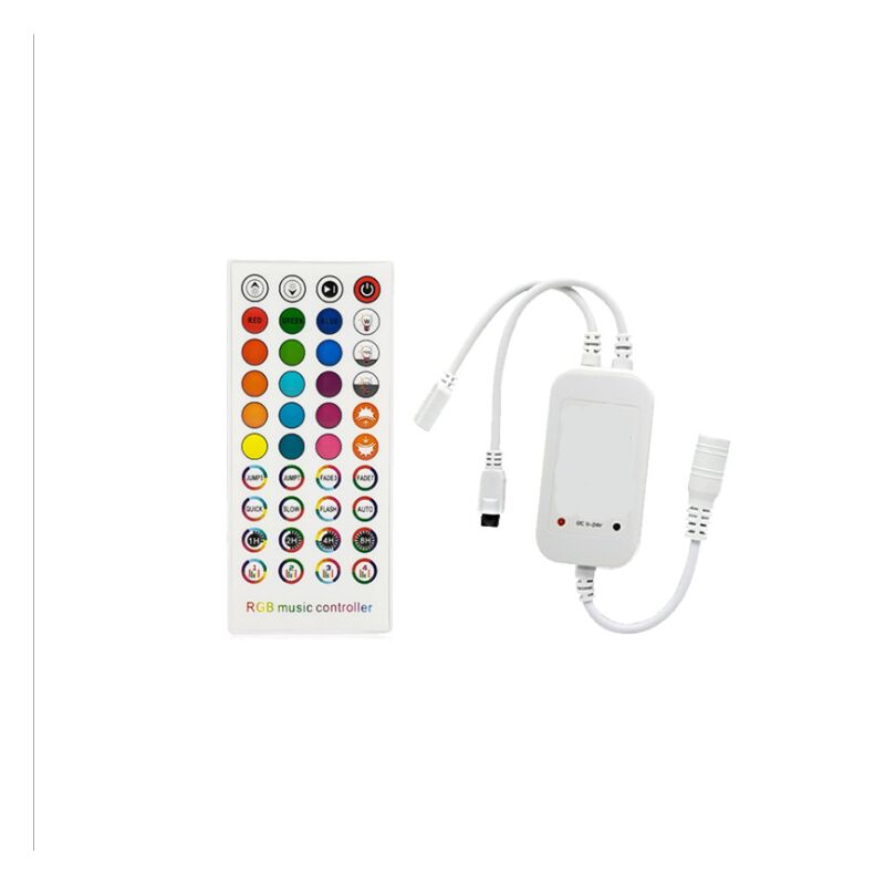 Kontroler aplikacji z oświetleniem LED, 40-klawiszowy kontroler muzyczny na podczerwień Bluetooth z timerem i kolorowym paskiem, diody LED 50/50