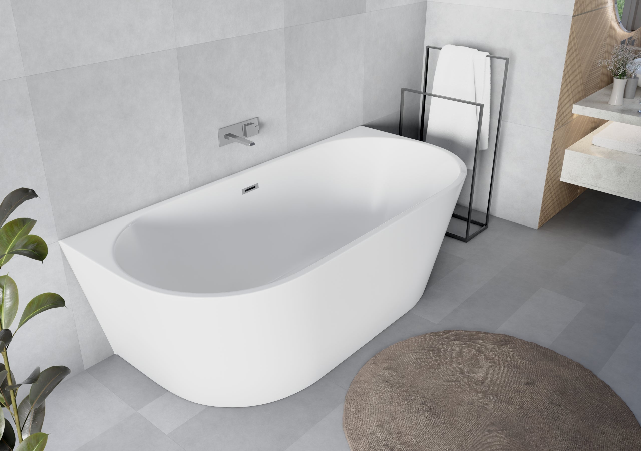 Wanna wolnostojąca z syfonem 170x80x58cm LOGE SEVANTE