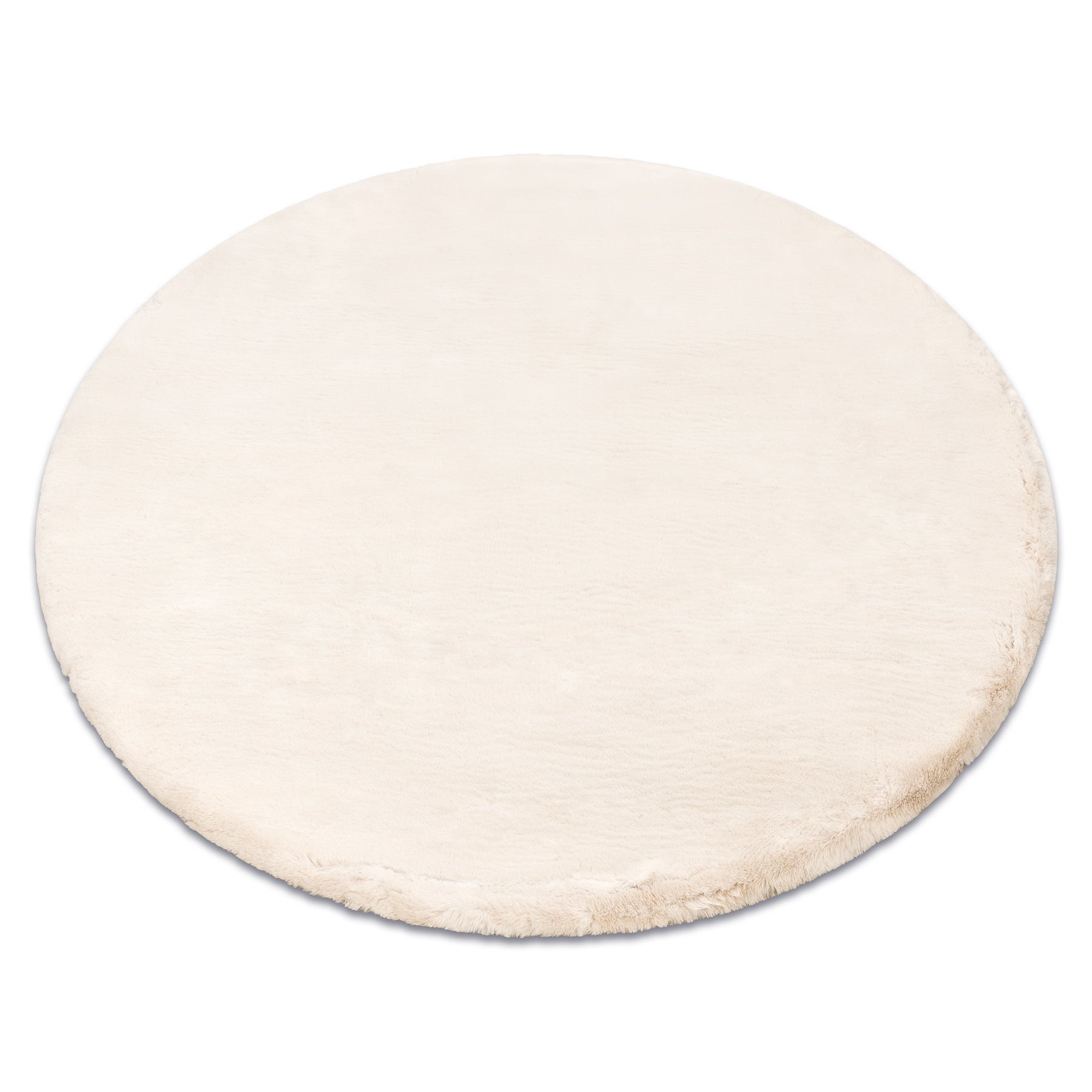 Dywan TEDDY NEW sand 52 koło Shaggy beż bardzo gruby, pluszowy koło 120 cm
