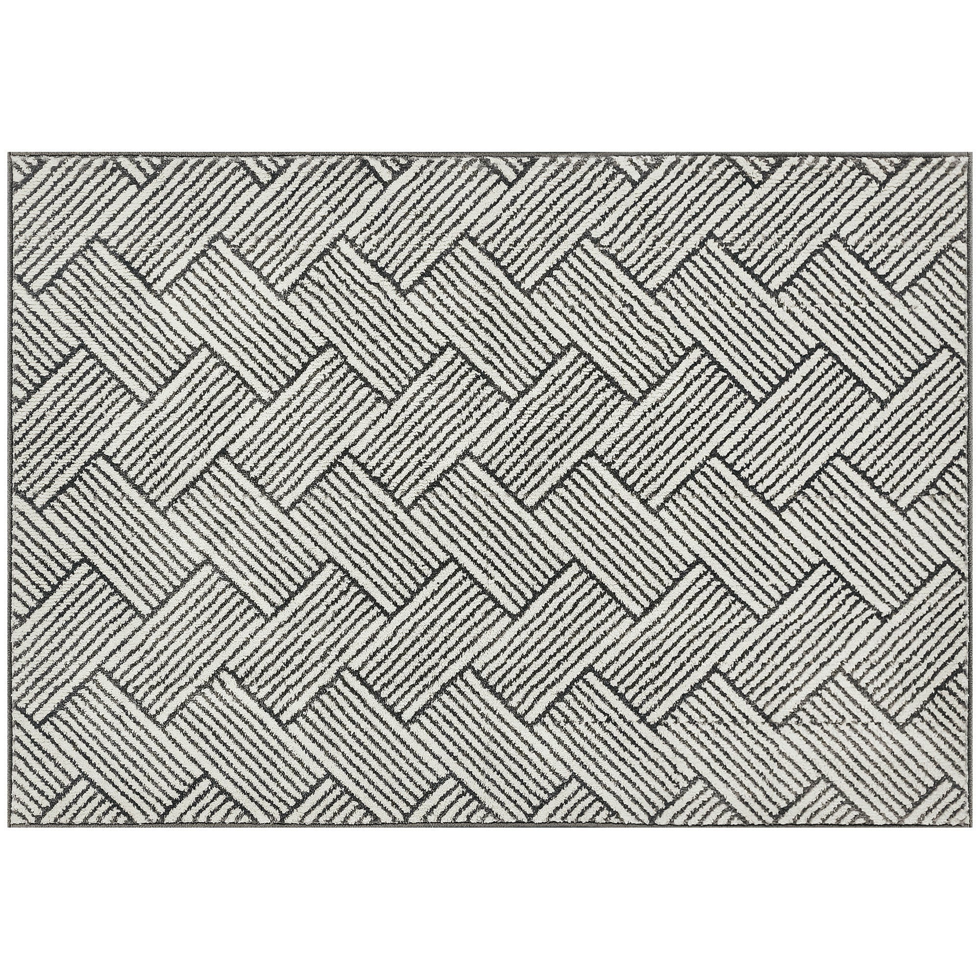 Dywan do salonu 200 x 140 cm, krótkie włosie, można prać w pralce, hipoalergiczny, do salonu, sypialni, biura, szary