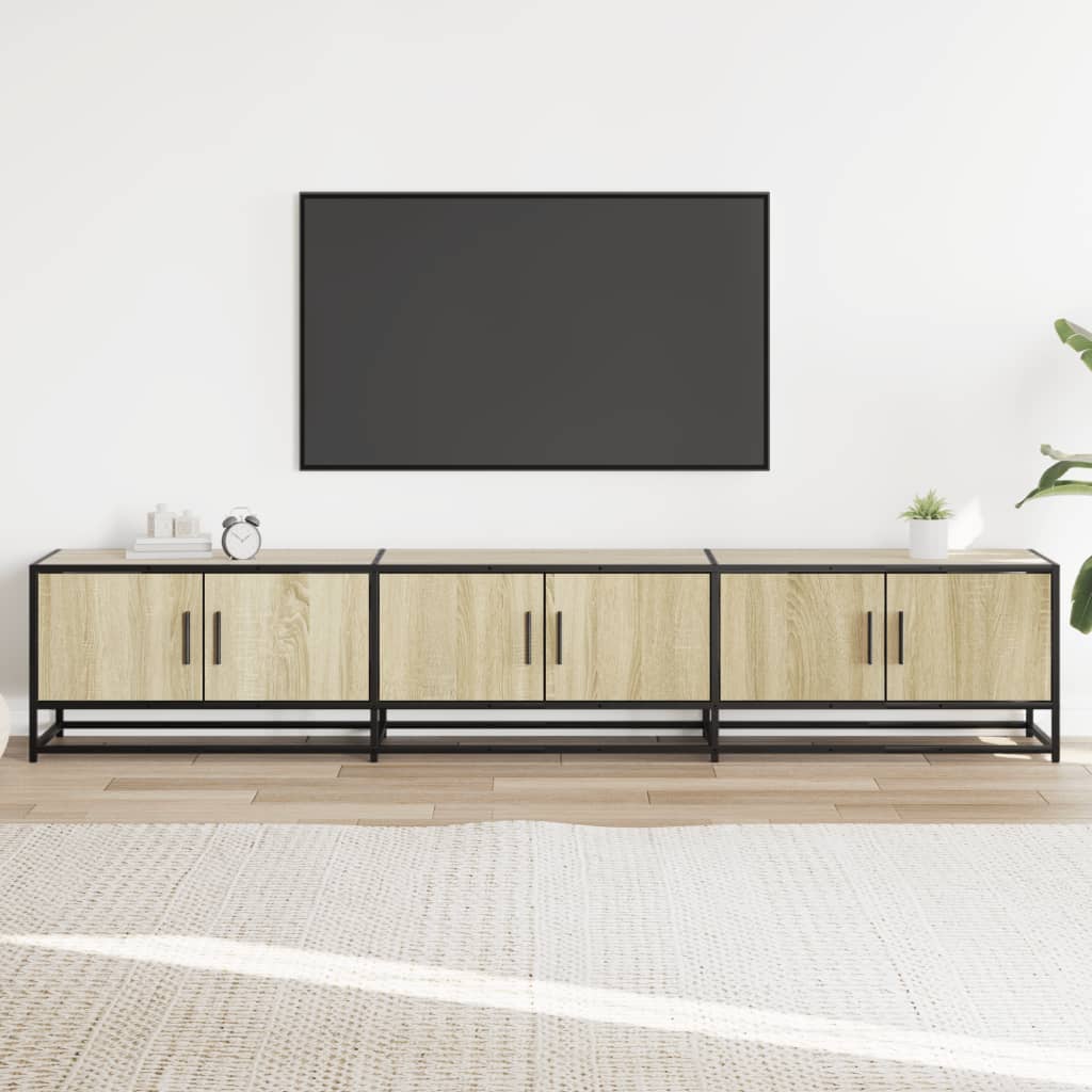 Szafka pod TV, dąb sonoma, 210x35x41cm, materiał drewnopochodny