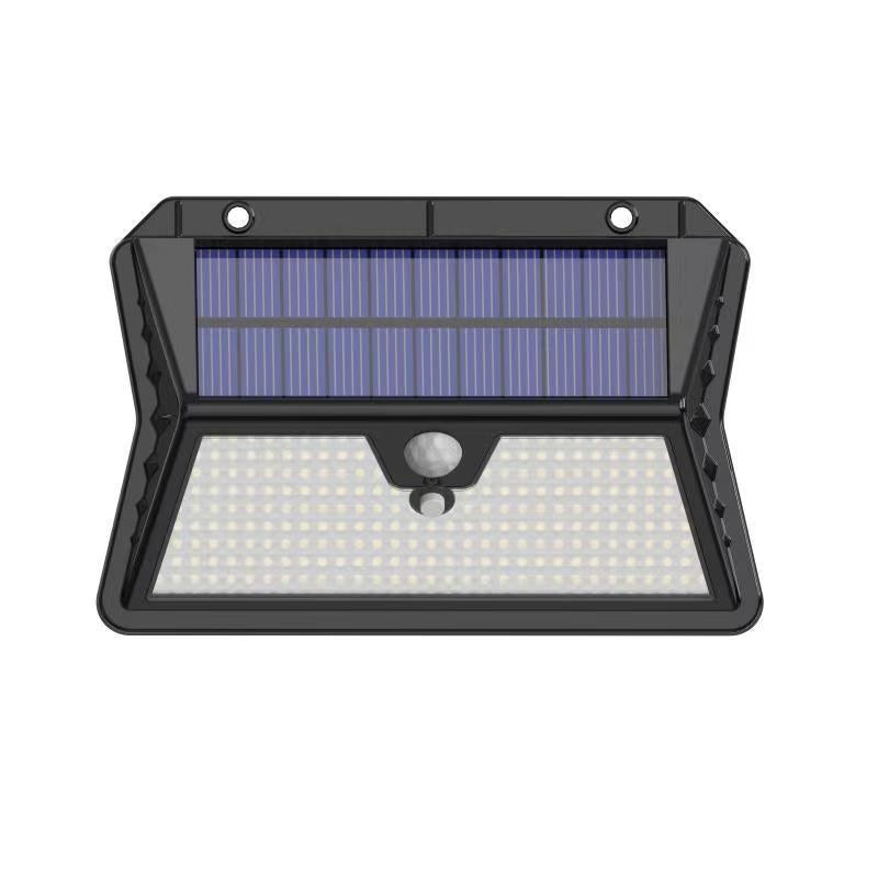 Lampy solarne, 1 sztuka, 3 tryby oświetlenia, reflektor solarny 283 LED, wodoodporność IP65, kinkiet, odpowiednie do ogrodu, garażu, na taras