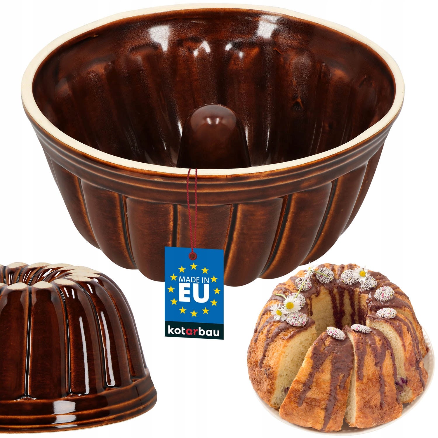 FORMA NA BABKĘ DO PIECZENIA CIASTA ⌀27 CM KAMIONKA KOMIN BABKA WIELKANOCNA KOTARBAU