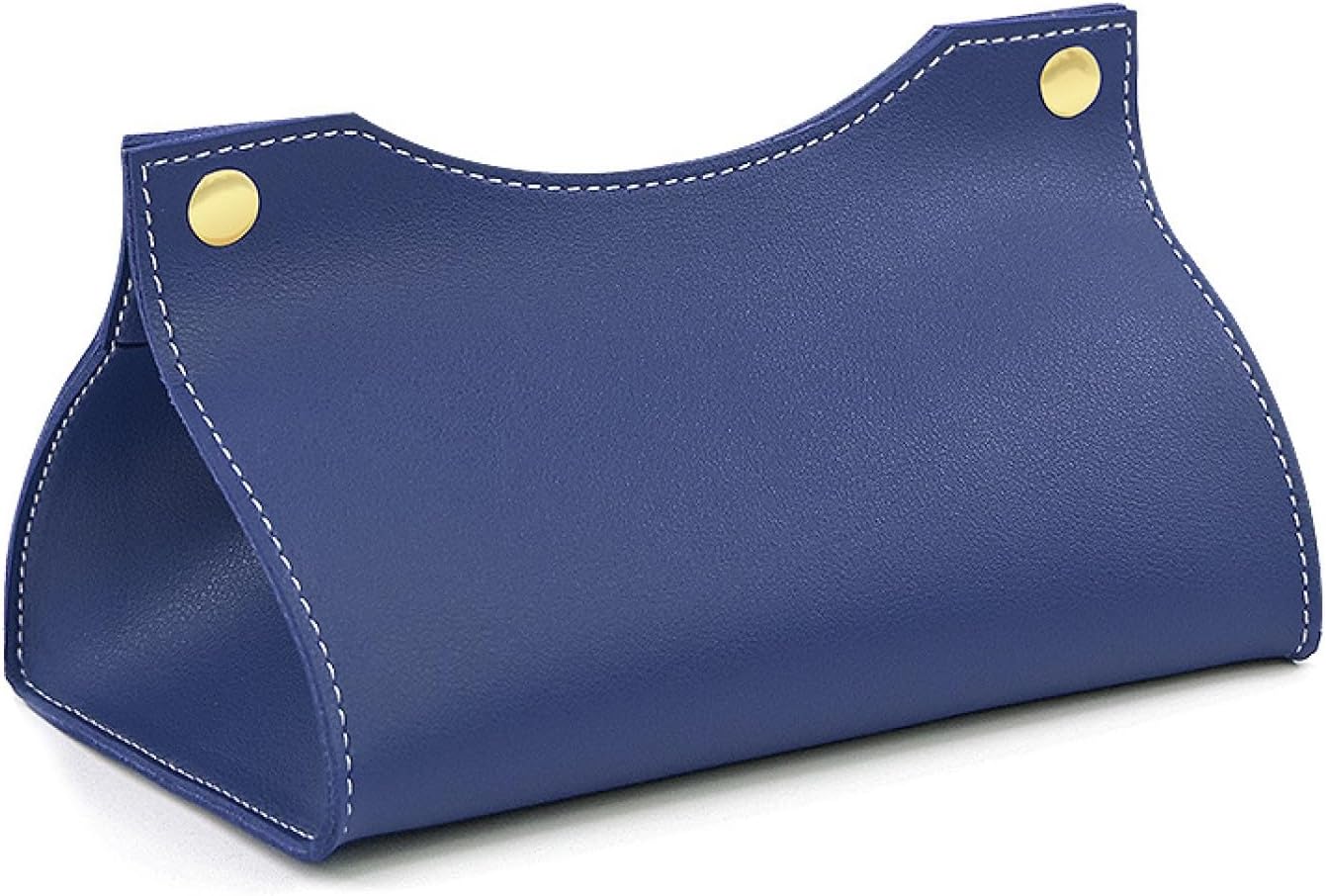 Pudełko na chusteczki Nordic Leather, składany dozownik chusteczek, niebieski