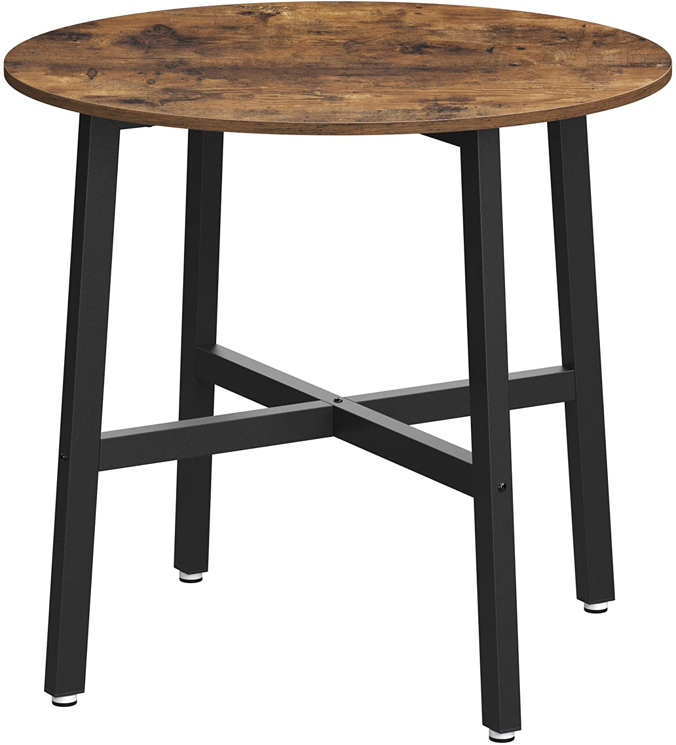 Stół okrągły Songmics średnica 80cm brązowy