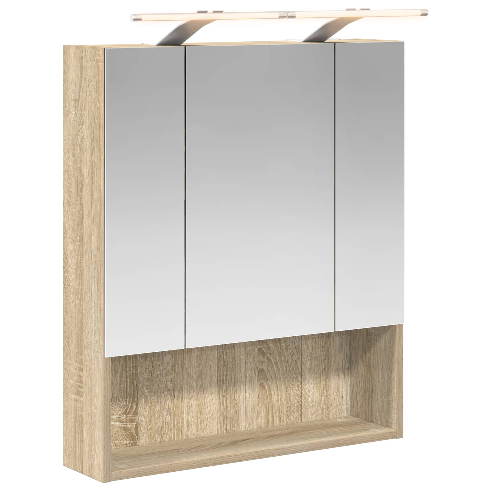 Szafka z lustrem do łazienki Dąb Sonoma 60 x 14.5 x 70 cm