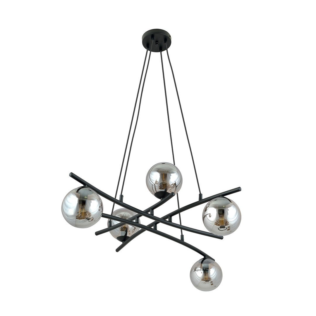 Lampa wisząca żyrandol ESSA 5 GRAFIT Emibig 1203/5
