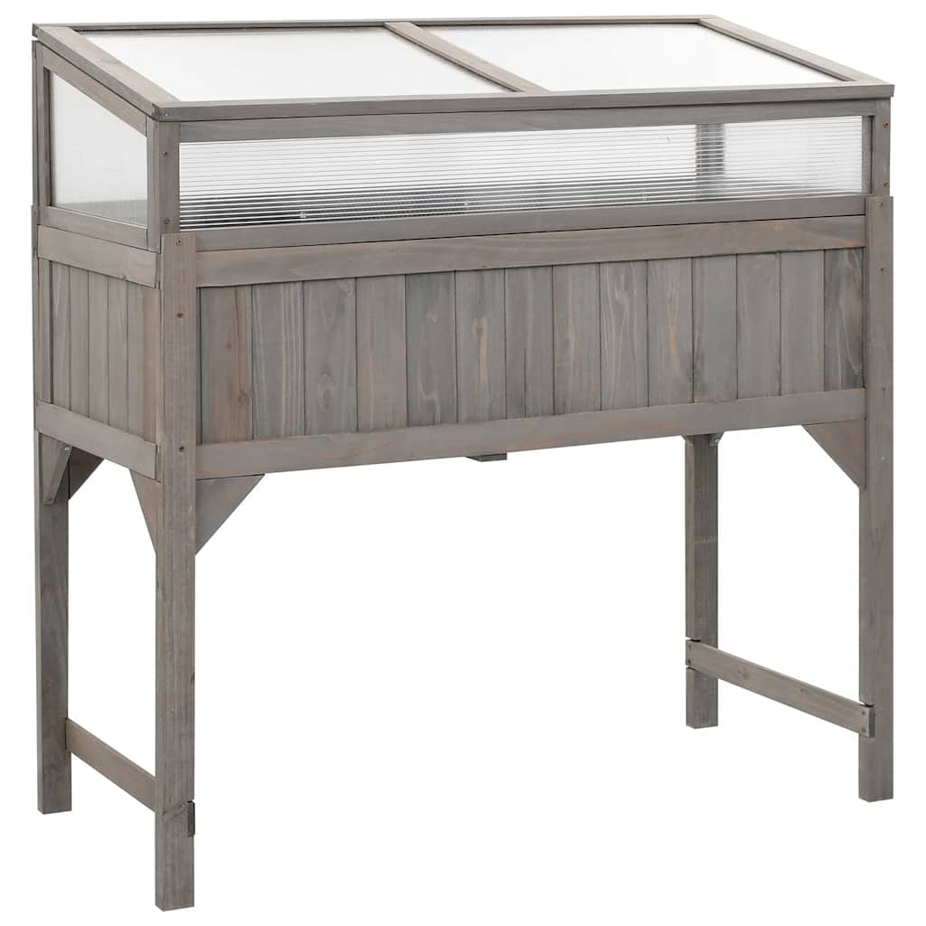 Inspekt Drewniany 110x54x120 cm Szary do Ogrodu na Taras