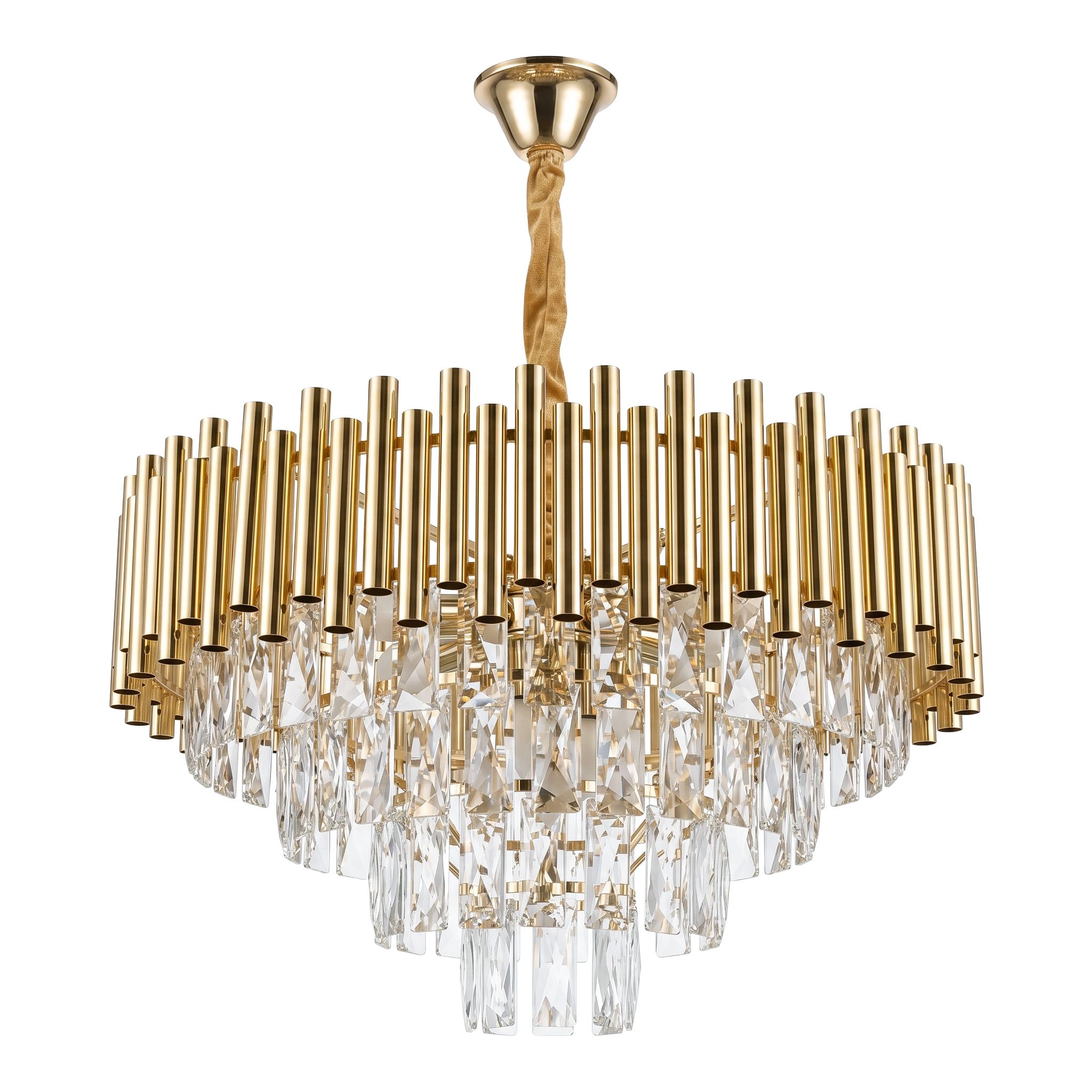 Lampa Wisząca z Kryształami Toolight SWE103-CP Złota