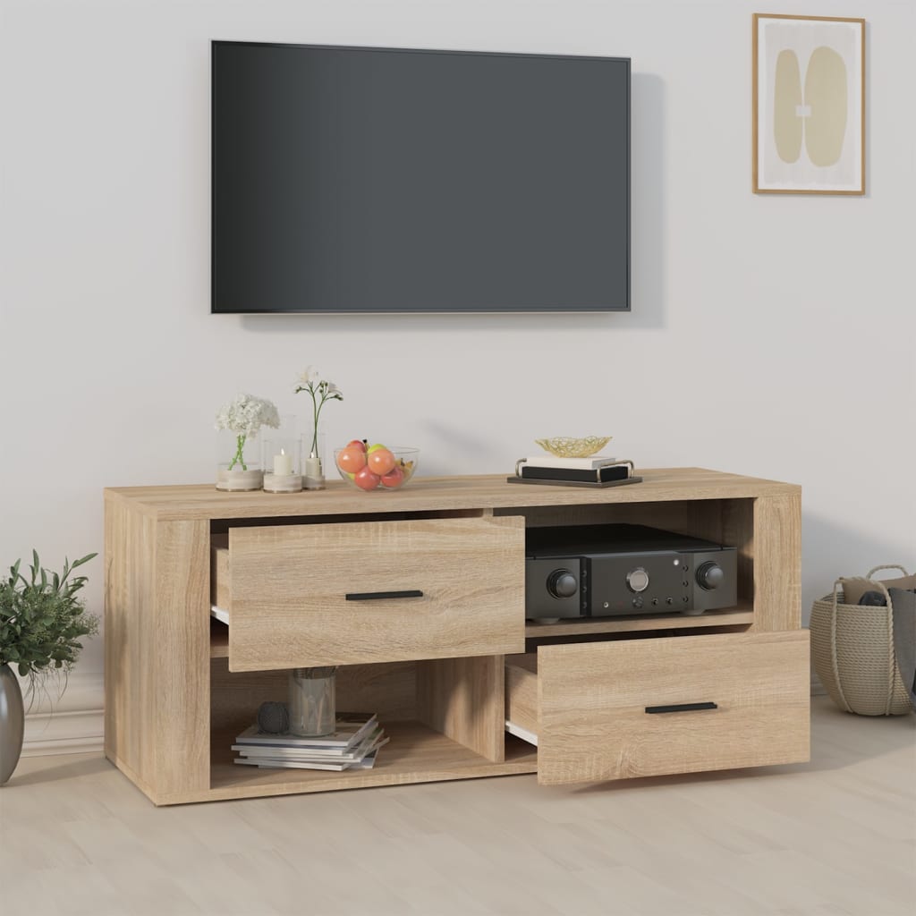 Szafka pod telewizor, dąb sonoma, 100x35x40 cm