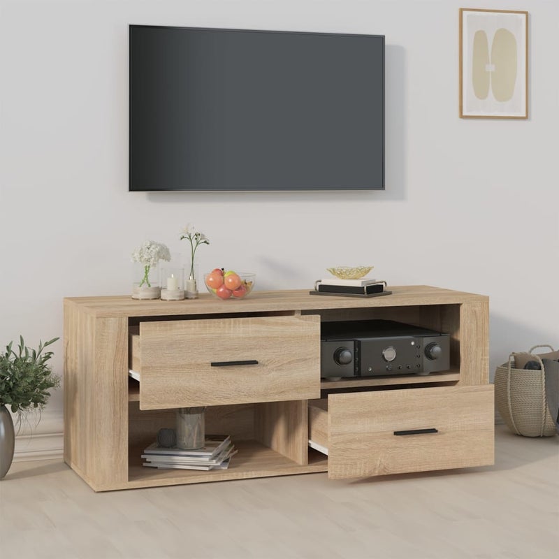 Szafka pod telewizor, dąb sonoma, 100x35x40 cm