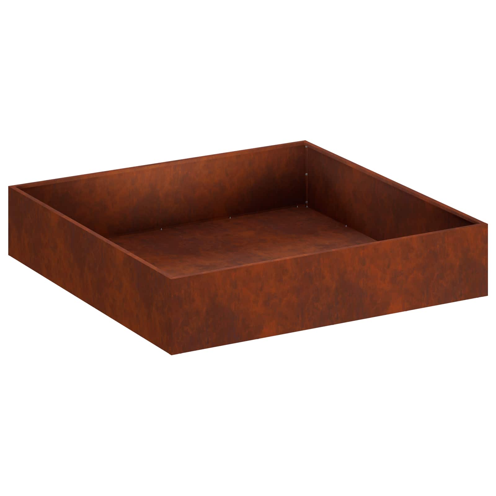Donica Ogrodowa Corten 100x100x20 cm Rdzawa na Taras na Balkon na Kwiaty