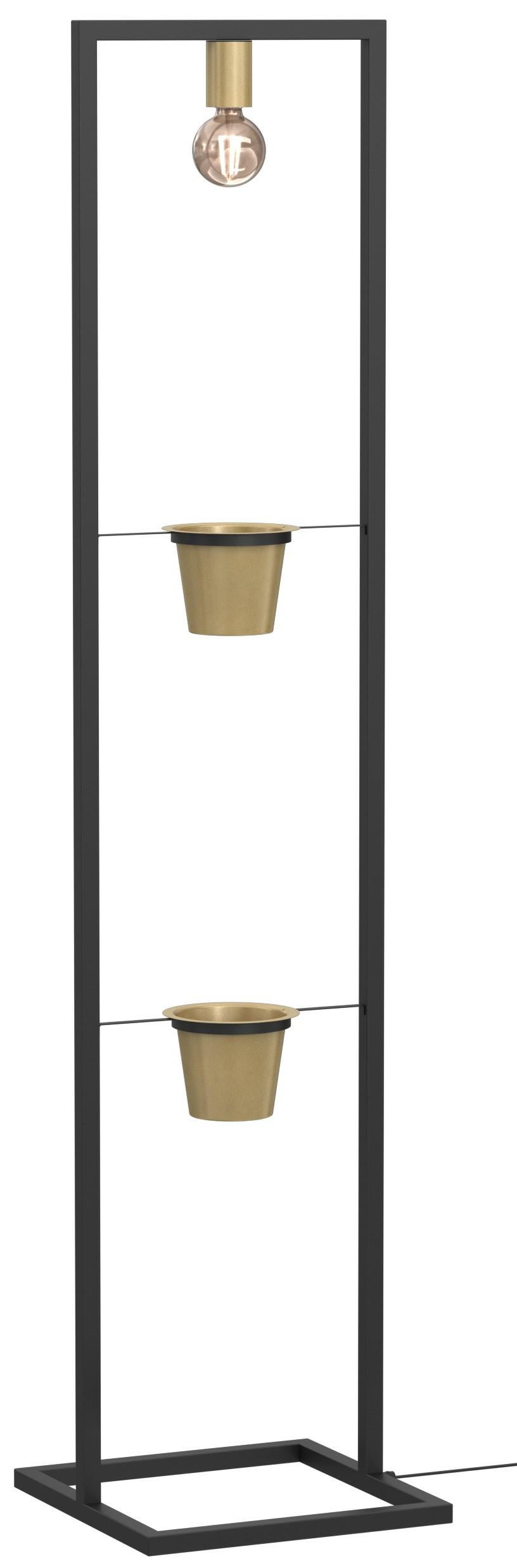 Lampa podłogowa Flores czarno-złota 1xE27x15W metal wym:152x34x34cm IP20 Luminex