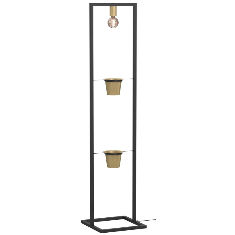 Lampa podłogowa Flores czarno-złota 1xE27x15W metal wym:152x34x34cm IP20 Luminex