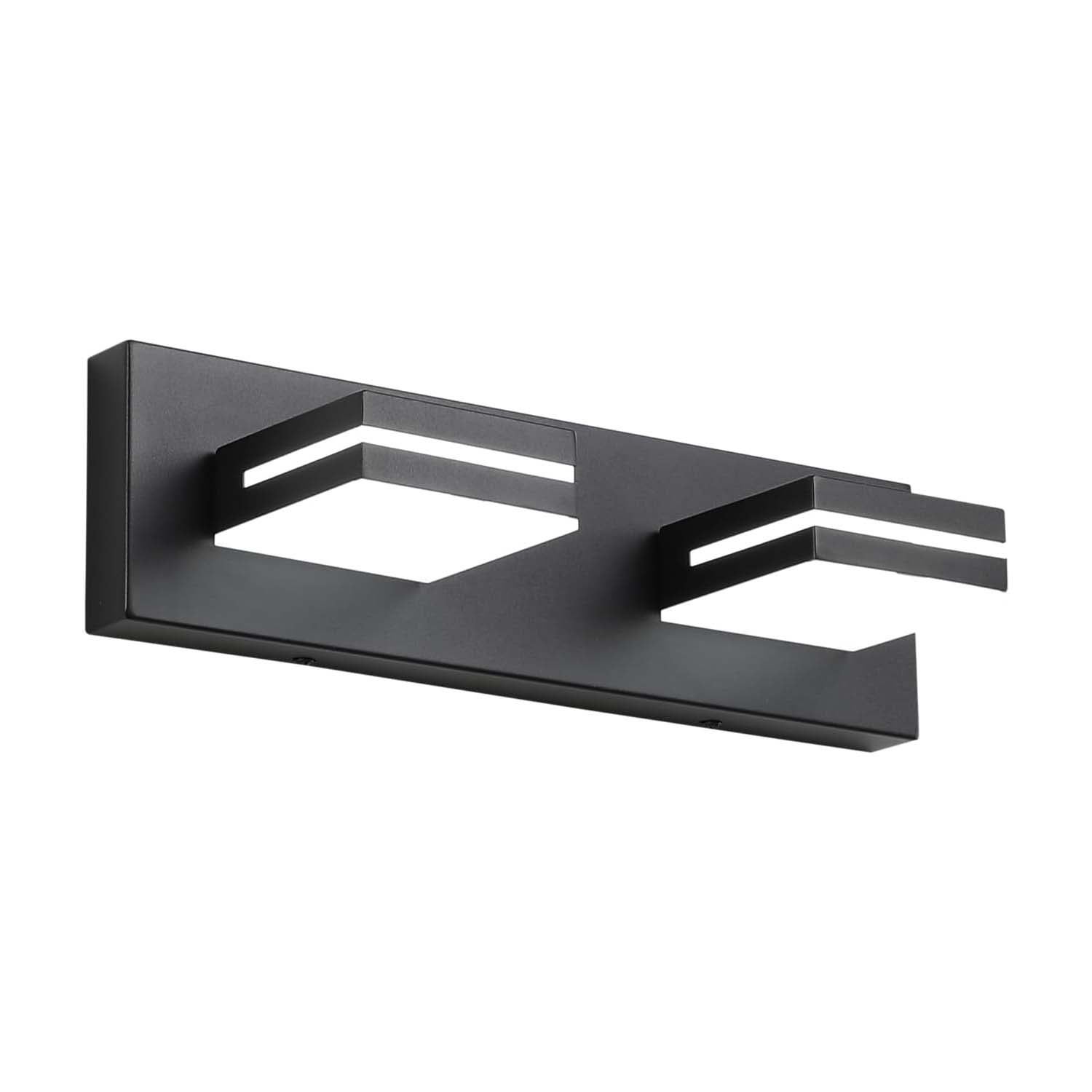 Lampa LED do łazienki 2 światła 32cm, matowa czerń, nowoczesny design akrylowy, oświetlenie lustra ściennego 3000-6500K