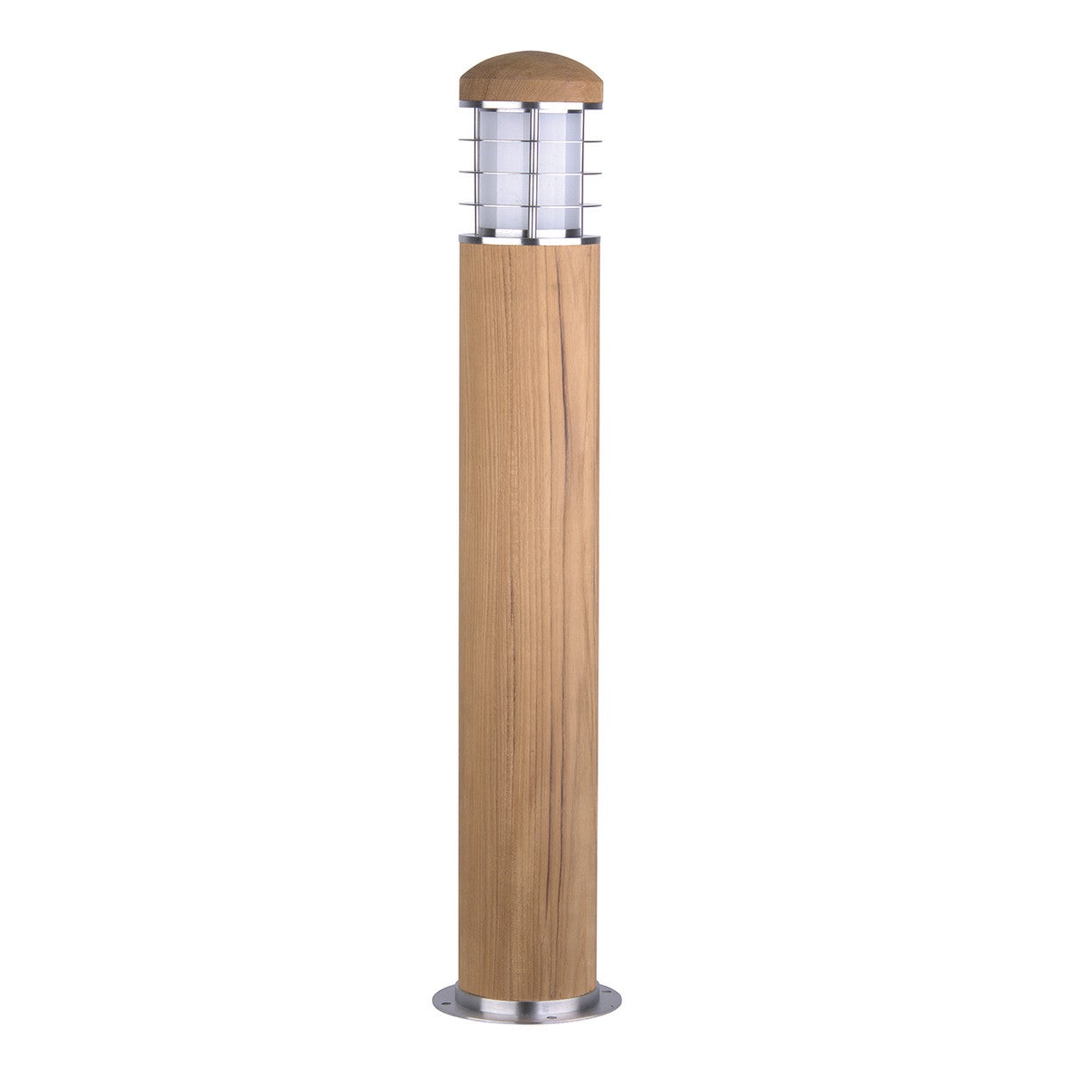 Lampa ogrodowa stojąca Poole drewno tekowe-stal nierdzewna 1xE27x40W IP55 wym: 67 x 10,2 x 10,2 cm metal Garden Zone