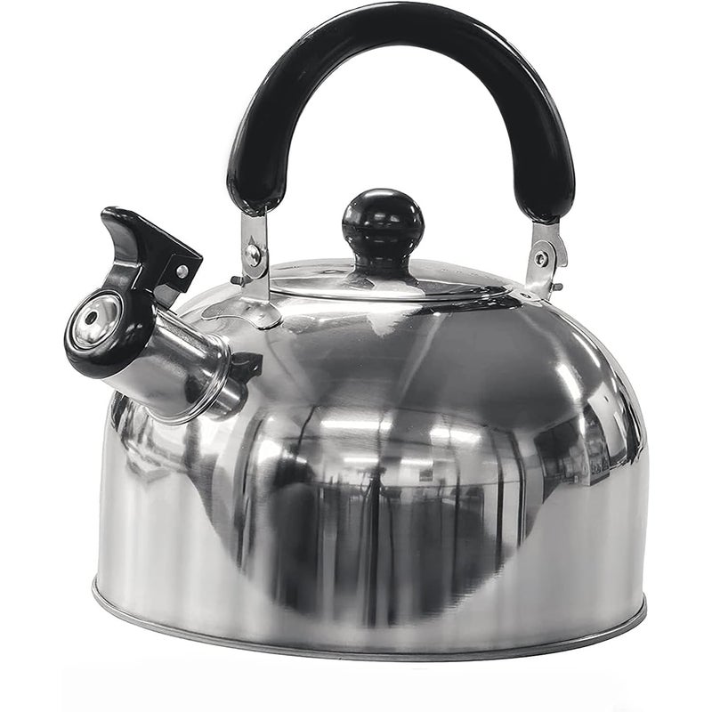 Czajnik 3-litrowy, kompatybilny z kuchenkami gazowymi i indukcyjnymi; średnica: 23 cm, wysokość: 20 cm, kolor srebrny