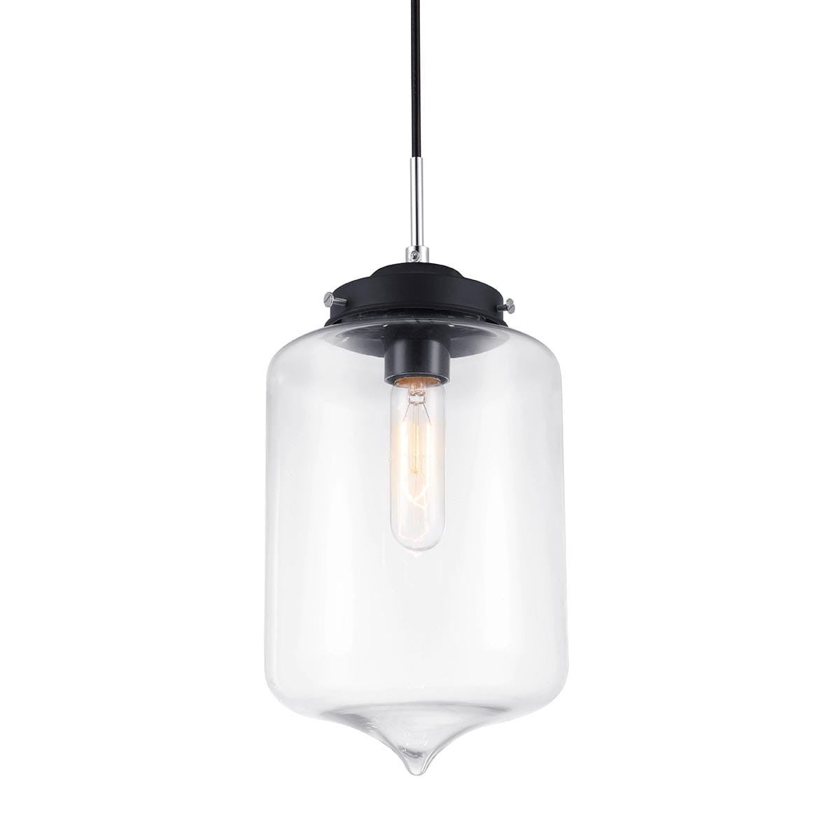 Lampa wisząca Italux Tube industrialna czarna MDM2095/1 B