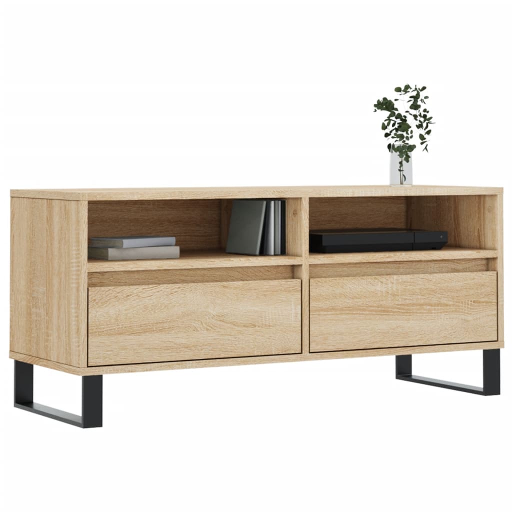 Szafka pod TV, dąb sonoma, 100x34,5x44,5 cm