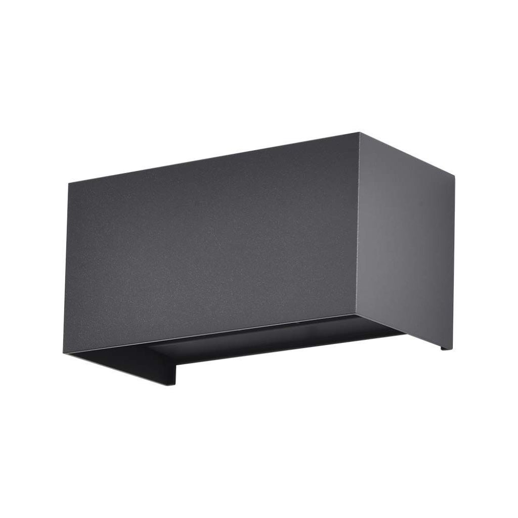 24W 110LM/W Rectangular LED Wall Light with Double Beam, Black Color, 4000K, IP65