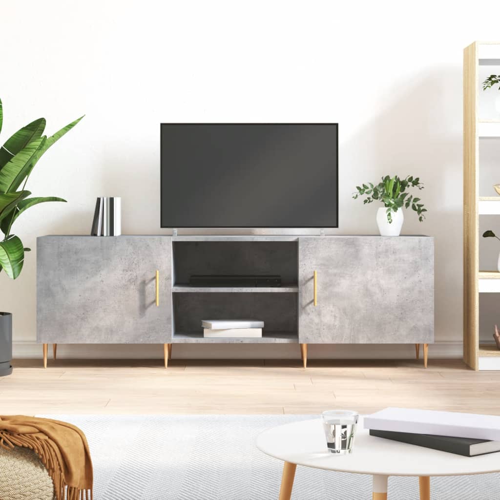 vidaXL Szafka TV, szarość betonu, 150x30x50 cm