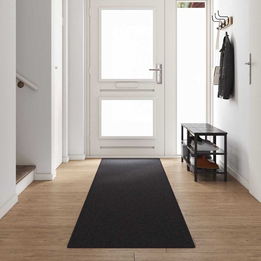 Chodnik dywanowy Antracyt 80 x 500 cm 100% polipropylen vidaXL