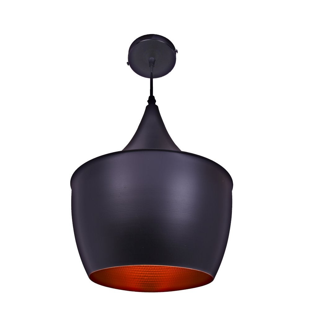 Lampa Sufitowa Filiżanka 24cm Czarna Lampa Wisząca E27 Czarny Kabel Czarny Nowoczesna Dekoracja Domu