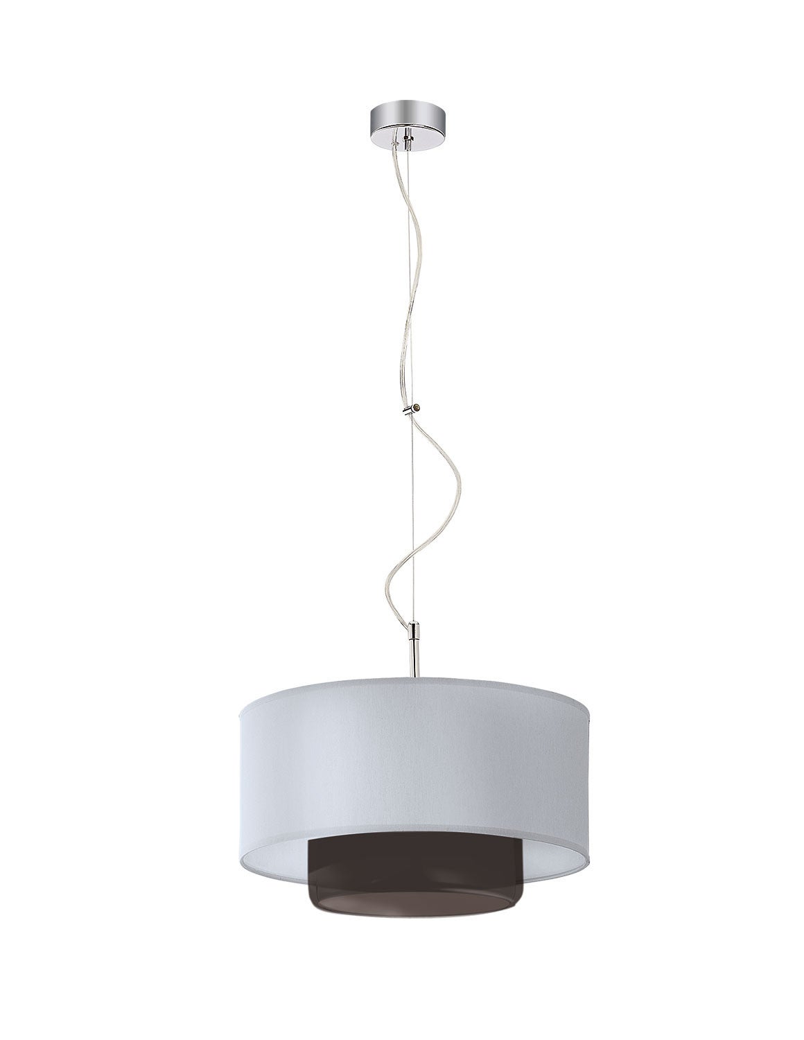 Lampa wisząca AVEO Jupiter szklana srebrno-szara E27 80 cm 1 szt.