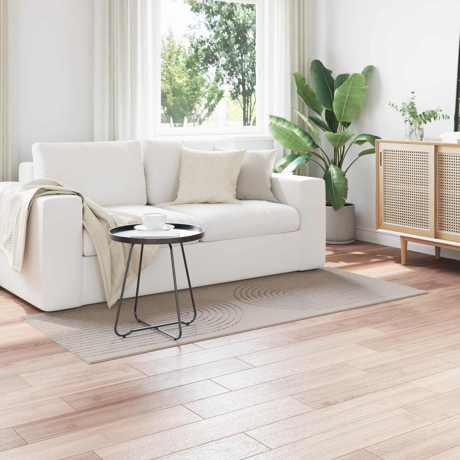 Dywany pokojowe Prostokątny GALATI Kremowy 150 x 80 cm vidaXL