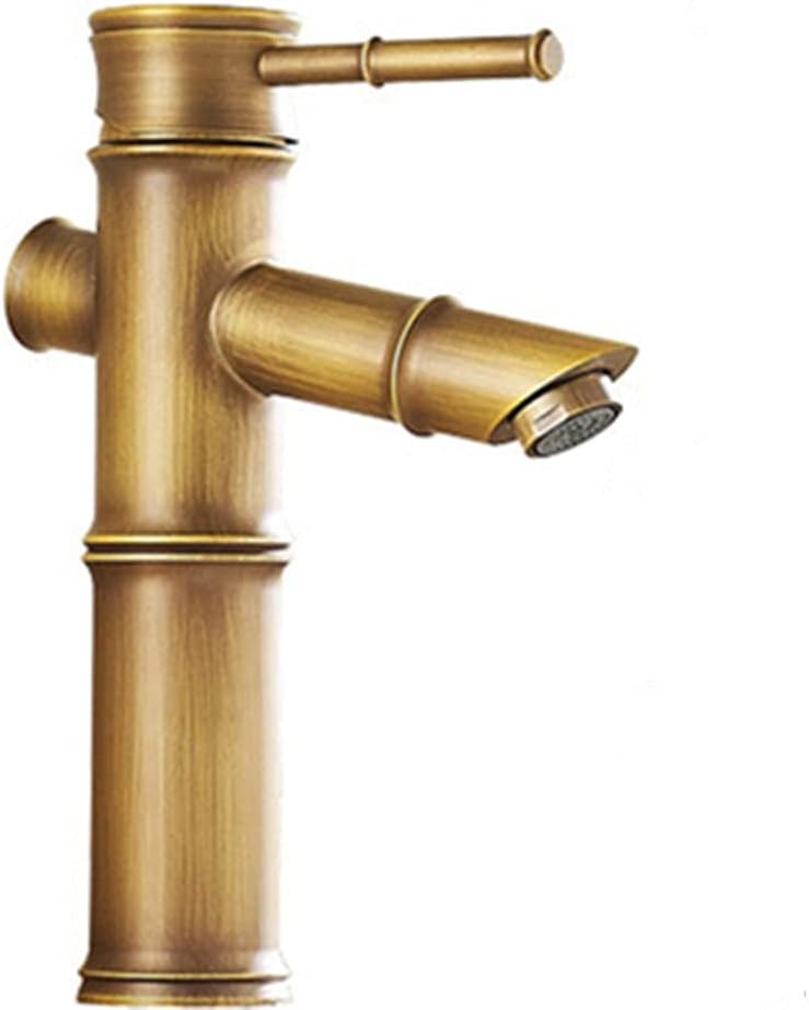 Bateria łazienkowa, bateria umywalkowa typu wodospad, bateria umywalkowa jednootworowa z wężem doprowadzającym 60 cm, brąz
