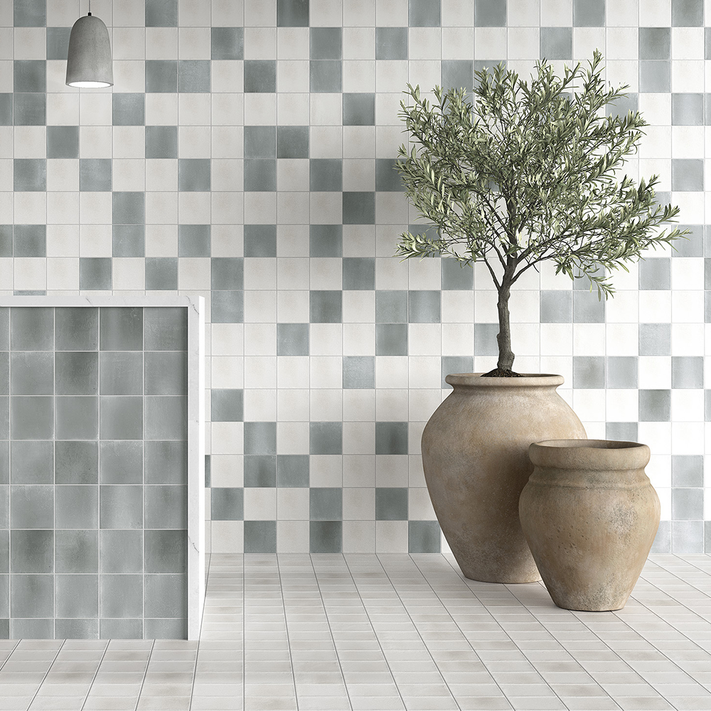 Płytka mini metro premium z gresu porcelanowego do wnętrz i na zewnątrz Beret Biały 5x15 cm Mat