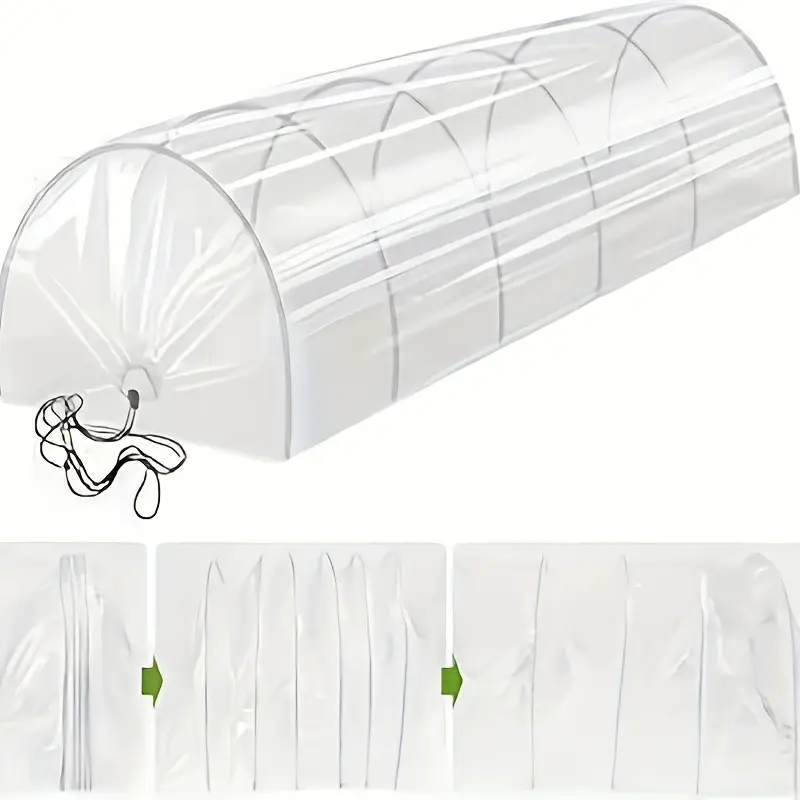 Tunel foliowy 2 w 1, mini-szklarnie, tunel ogrodowy z pałąkami, ochrona przed owadami, folia do kanału uprawowego, 300 x 45 cm