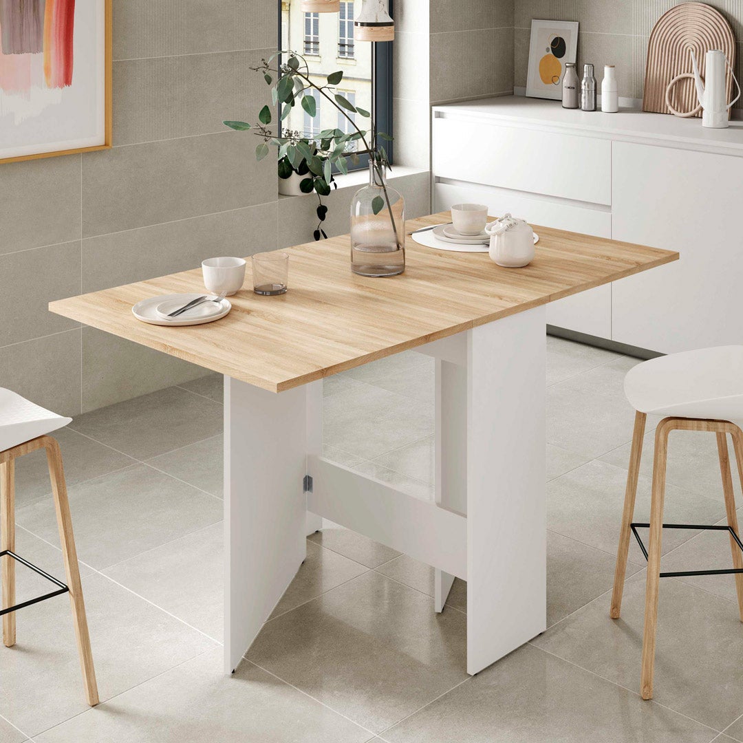 Stół rozkładany ERIKA L31/140cm - Blanc / Bois