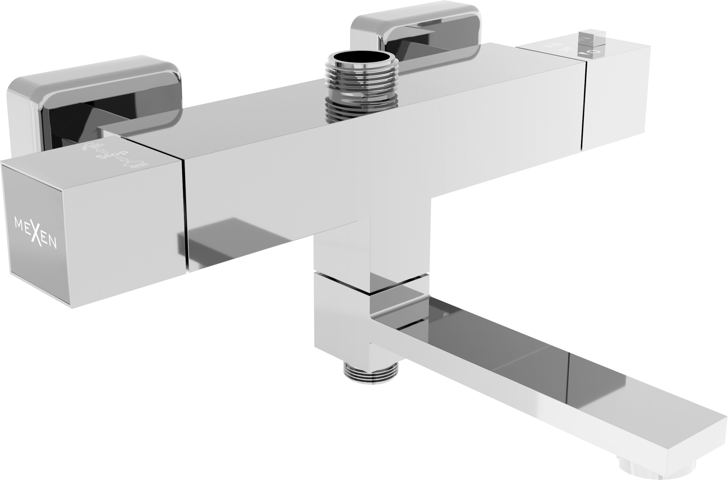 Mexen Cube termostatyczna bateria wannowo-prysznicowa, chrom - 77910-00
