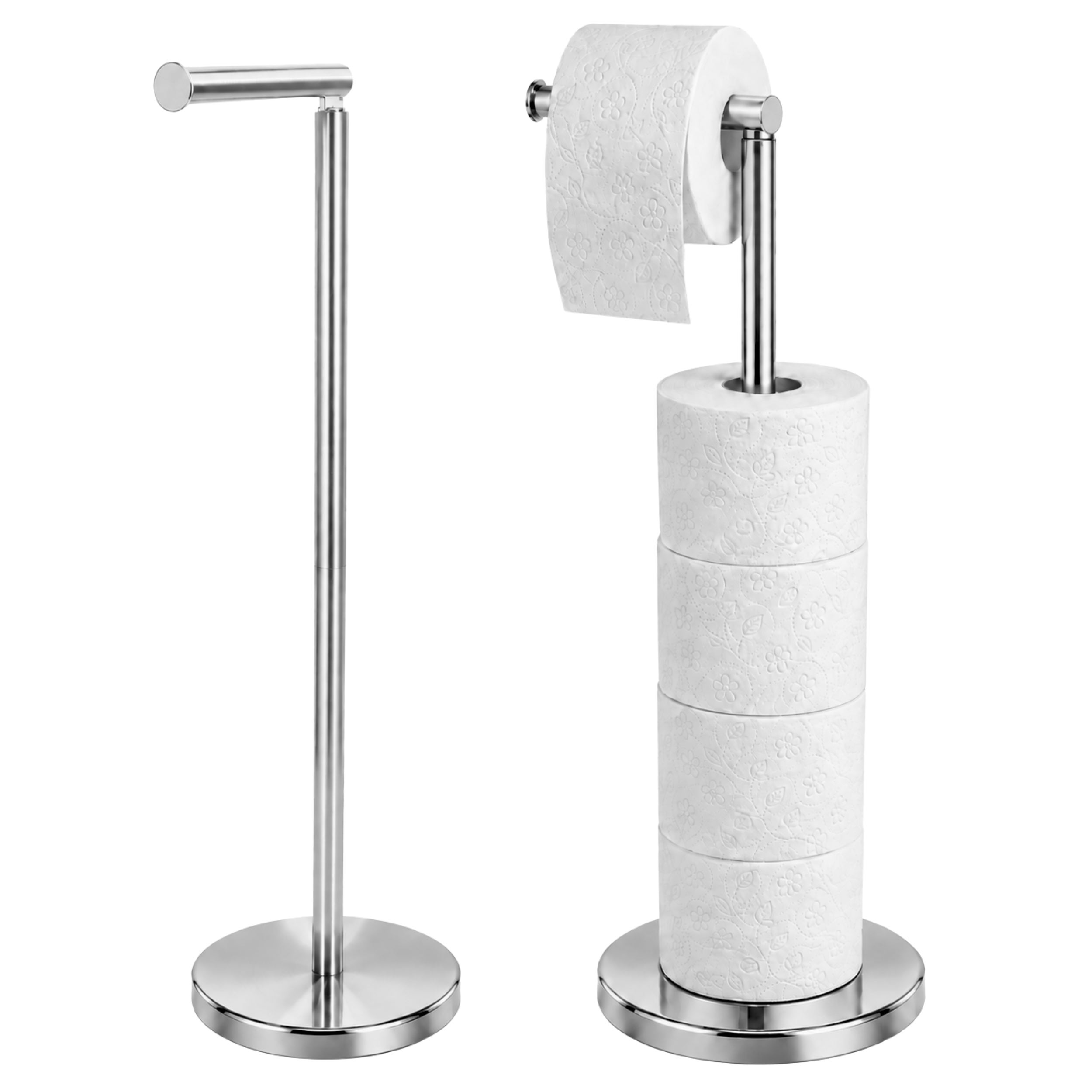 Stojak łazienkowy na papier toaletowy Estiva Fior Chrome 2w1 stal pojemność 5 rolek 1 szt.
