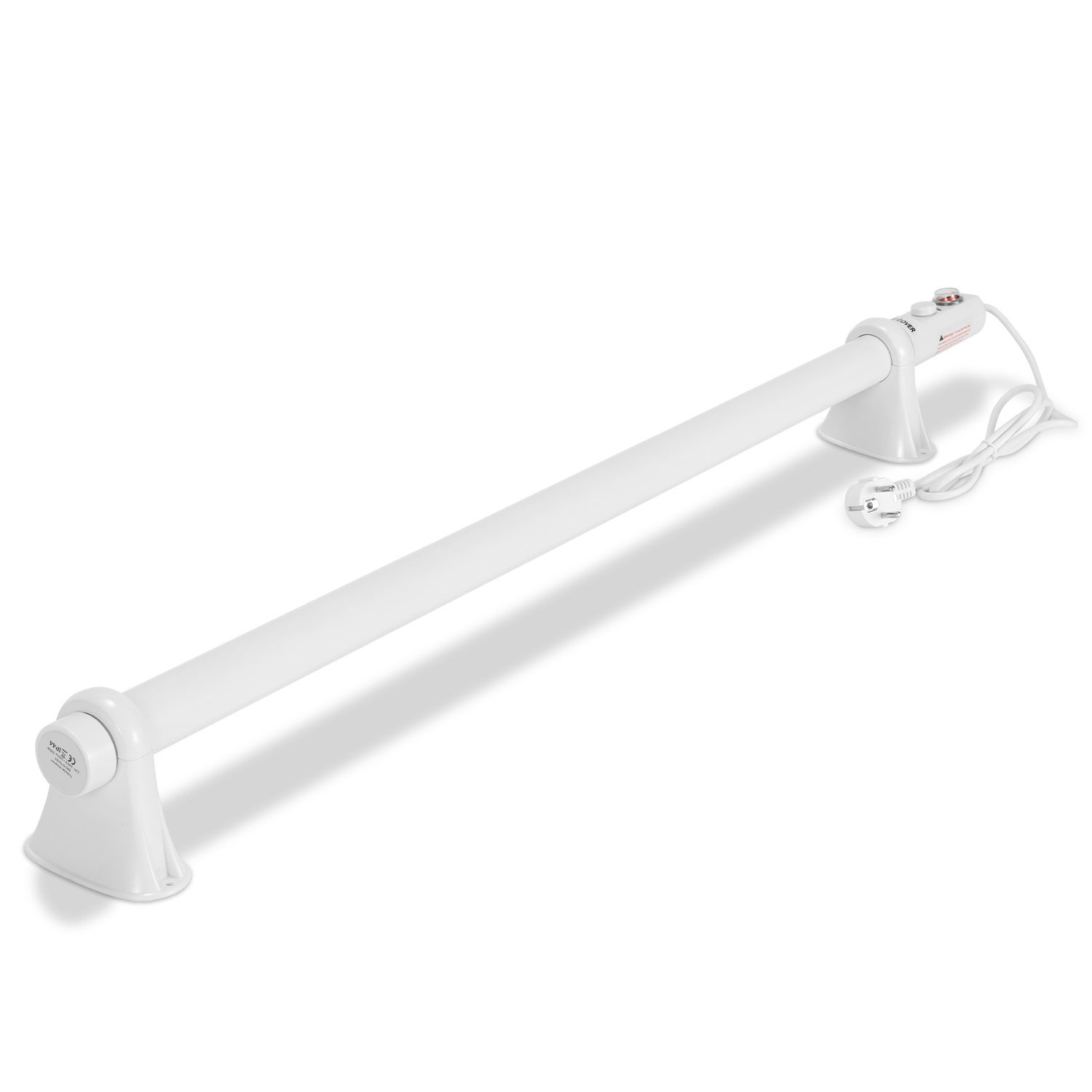 Elektryczny grzejnik rurowy 135 W do szklarni i hydroponiki, 1000 mm, termostat regulowany 0–90 °C, biały