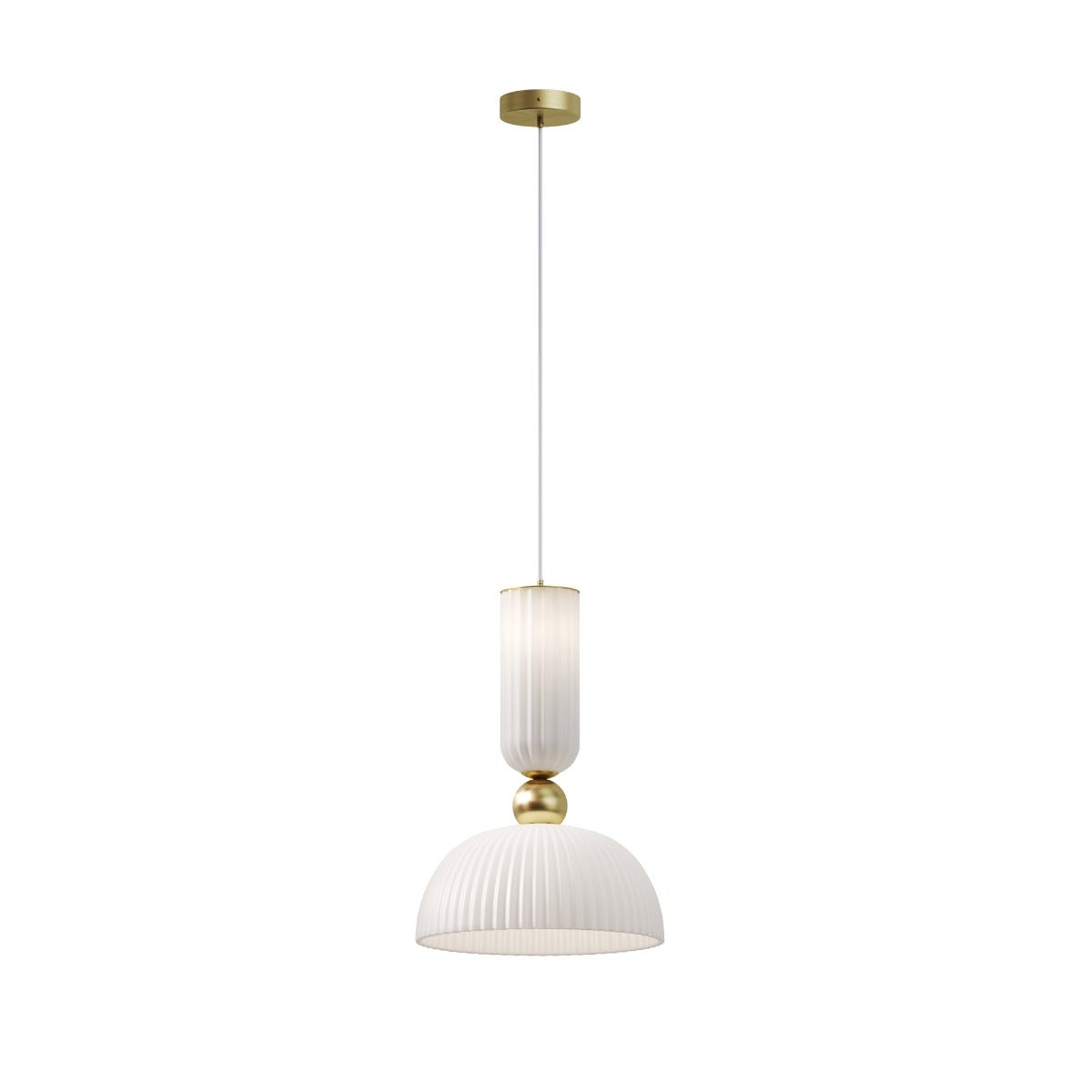 Maytoni Antic Nowoczesna lampa sufitowa w kształcie kopuły, złota, 2700K, 510lm, 1xE27, biały klosz
