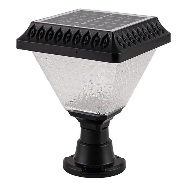 Zewnętrzna lampa uliczna zasilana energią słoneczną, sterowana zdalnie, oświetlenie LED, odpowiednia do ogrodzeń, bram lub podwórek, wodoodporna.