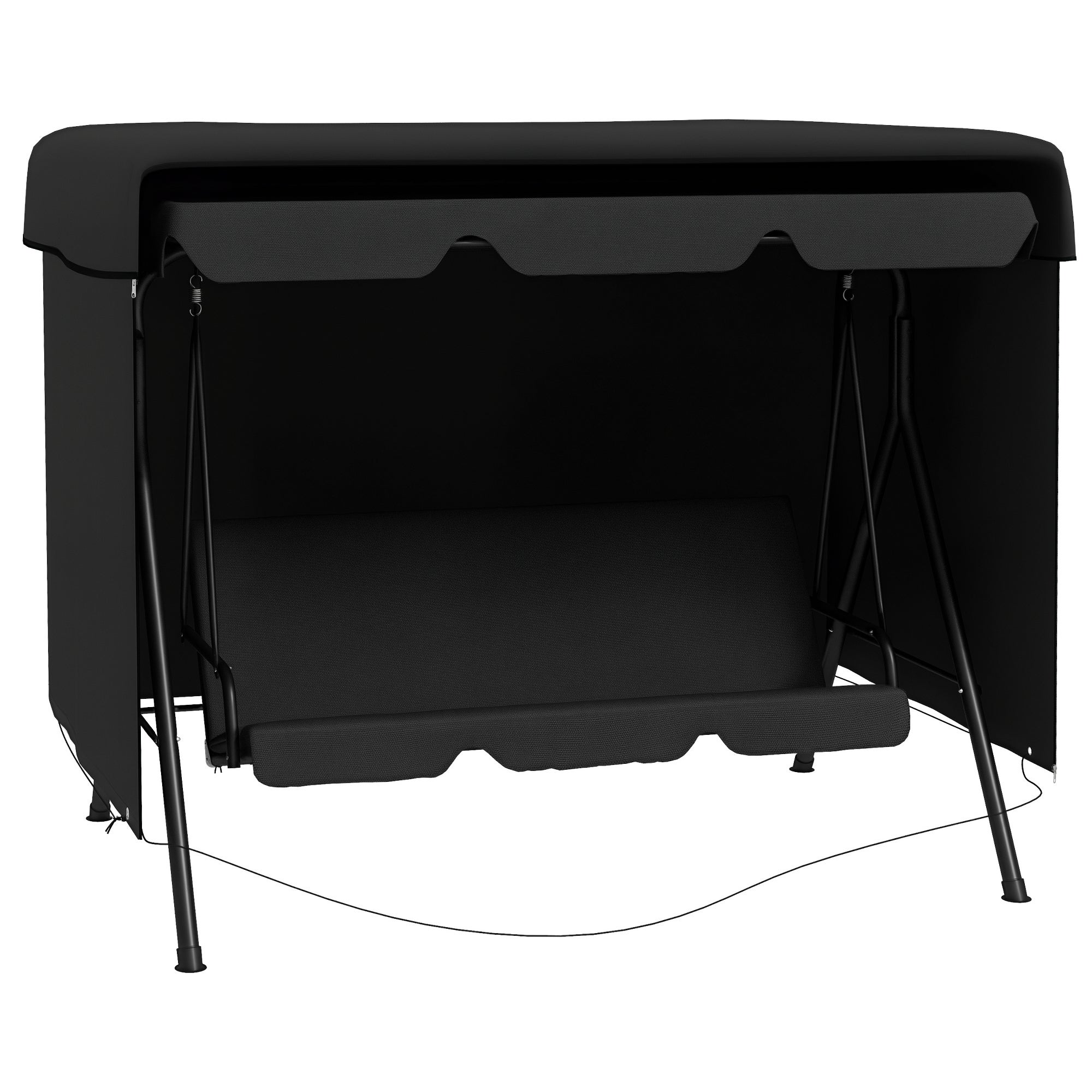 WODOODPORNOŚĆ pokrowiec ochronny do 3-osobowa ogród huśtawka z Dustproof i Windproof Zipper 215x155x150 cm