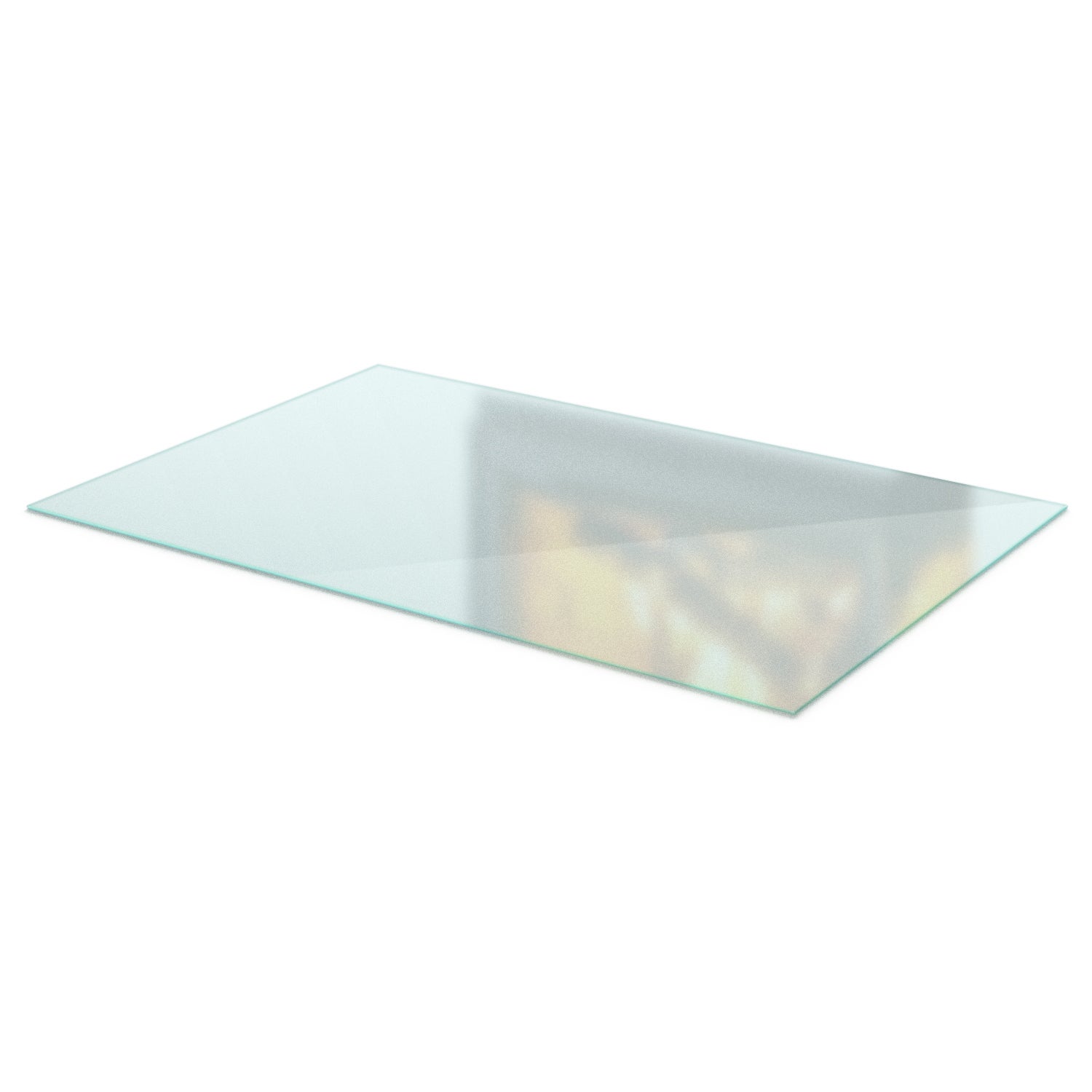 Szklana hartowana osłona zabezpieczająca podłogę wokół kominka - efekt szkła szronionego - prostokątna 120x80 cm - Tulup